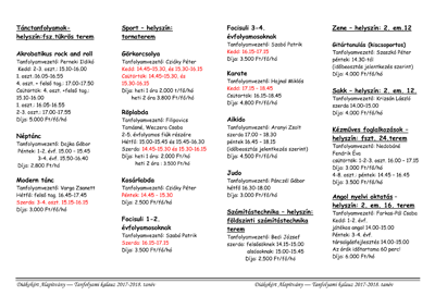 Időpontváltozás – Alapítványi tanfolyamok