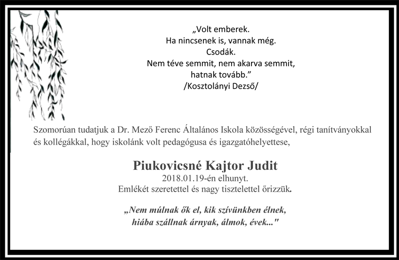 gyasz piukovicsne kajtor judit