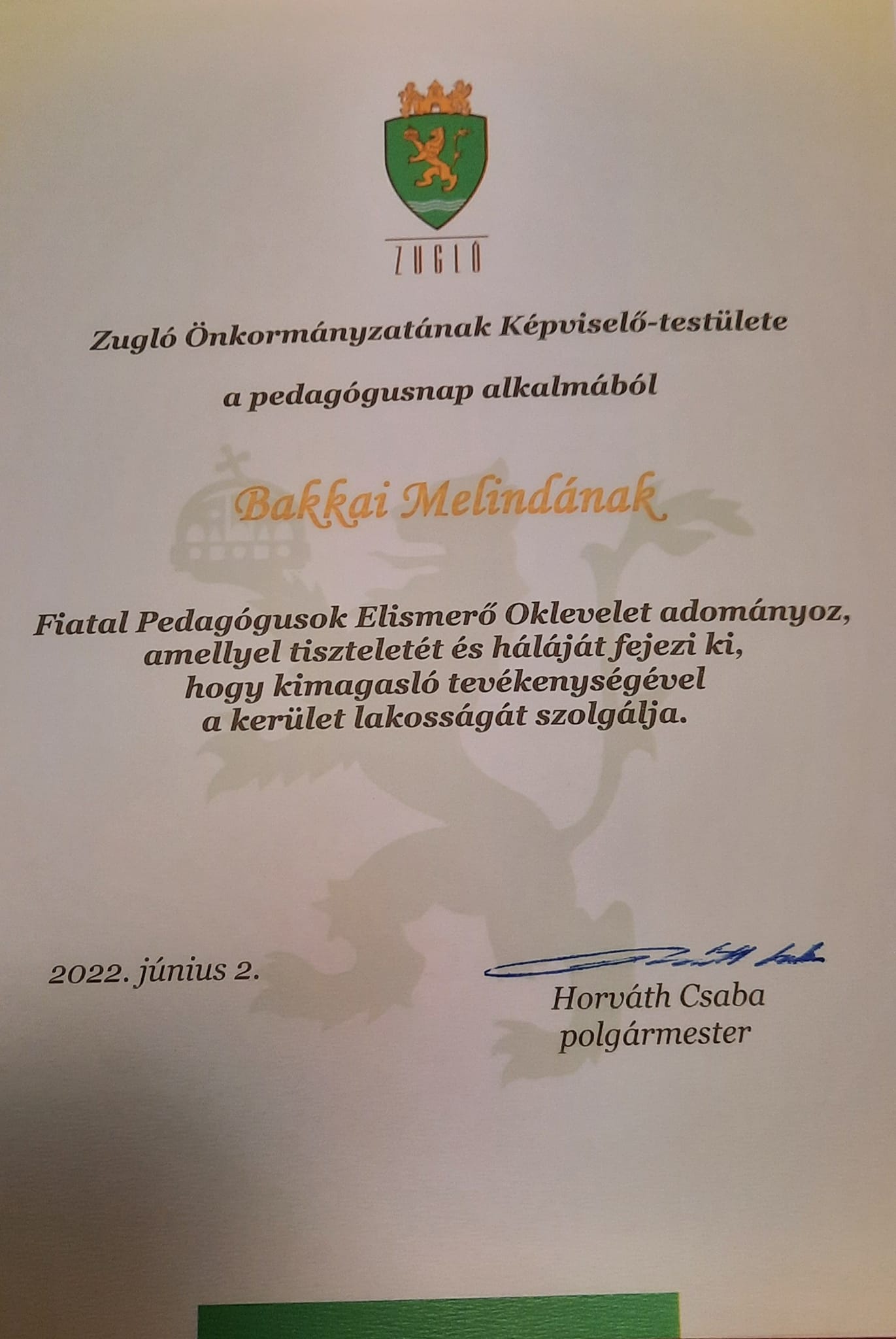 Fiatal Pedagógusok 2022