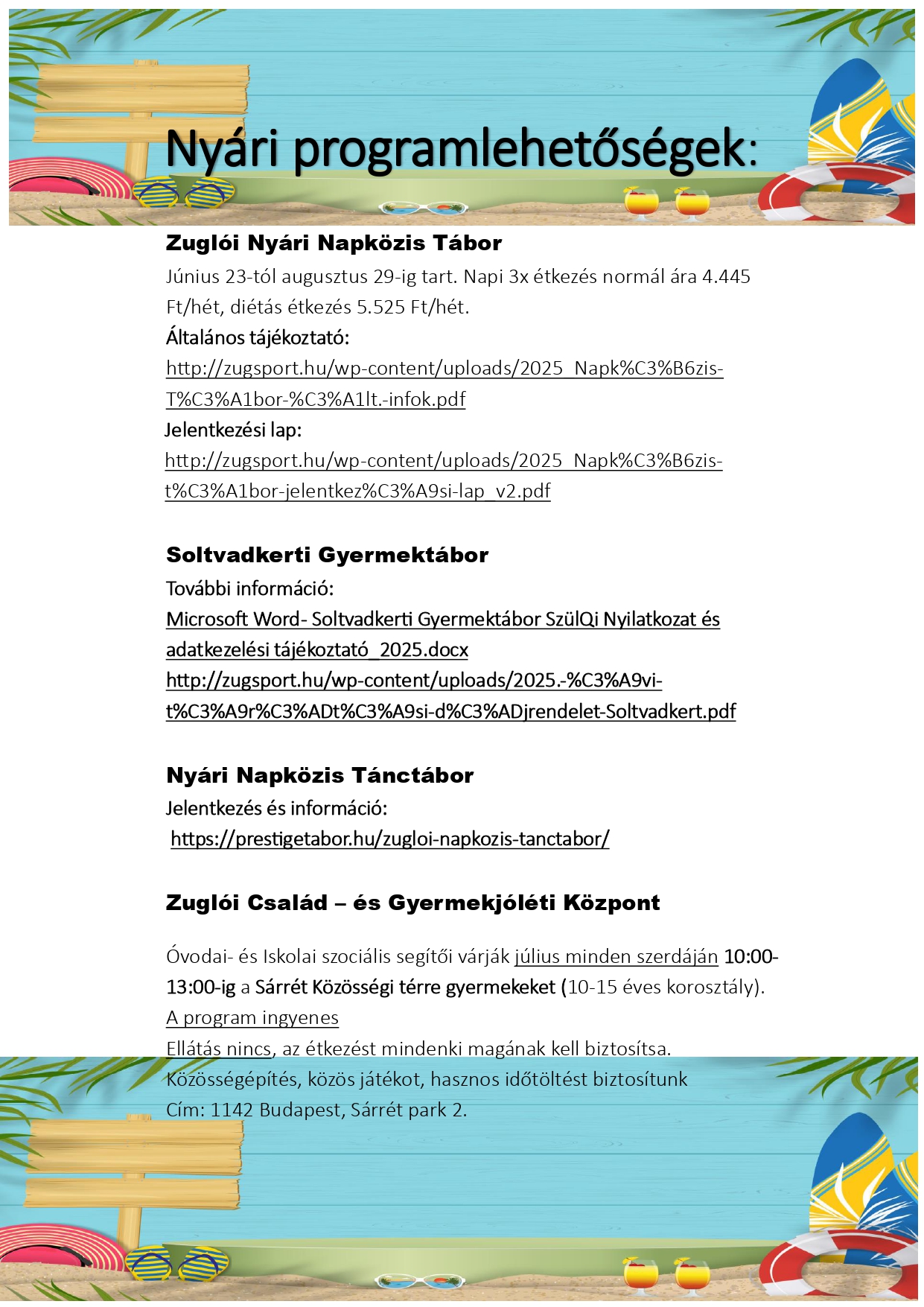 Nyári tanácsok szülőknek