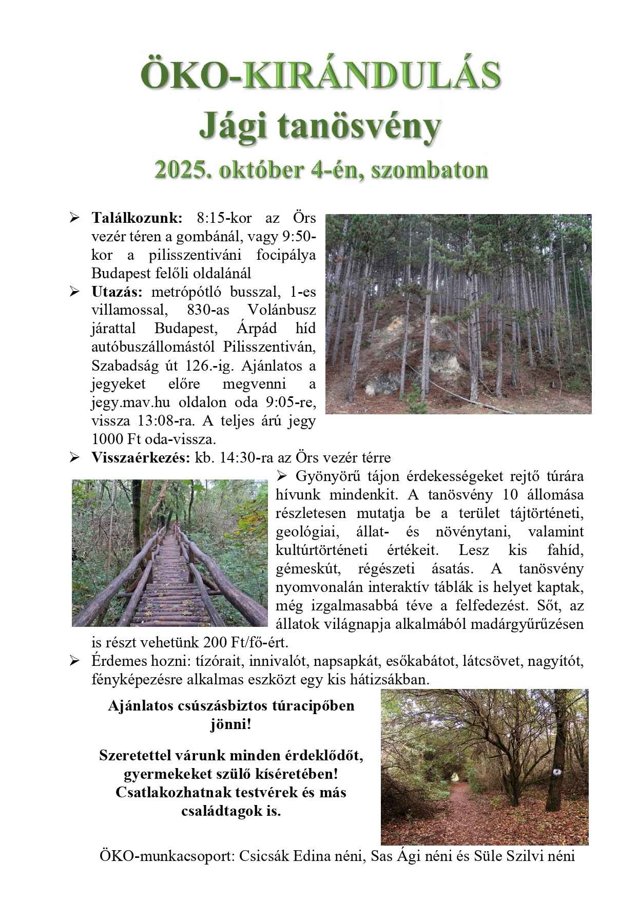Öko kirándulás 2025 ősz